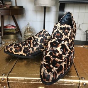 Treasure and Bond Calfskin Leopard Loafers SZ 7.5